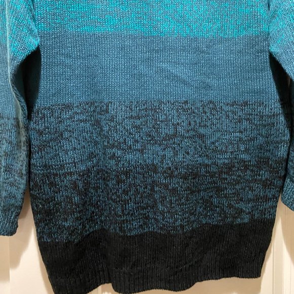 Divided by H&M Teal/Black Ombré Knit Sweater Tunic - Picture 3 of 5